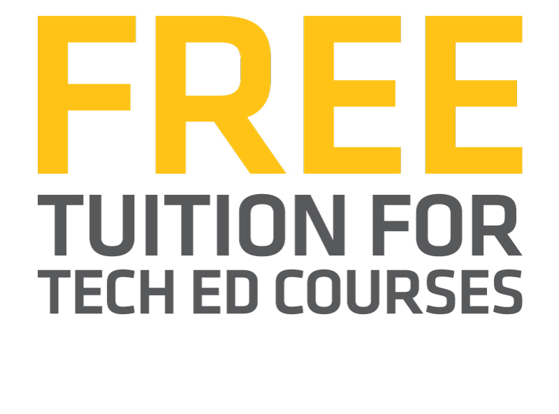 Free Tuition for Tech Ed Courses