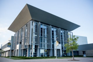 National Center for Aviation Building with WSU Tech Signs