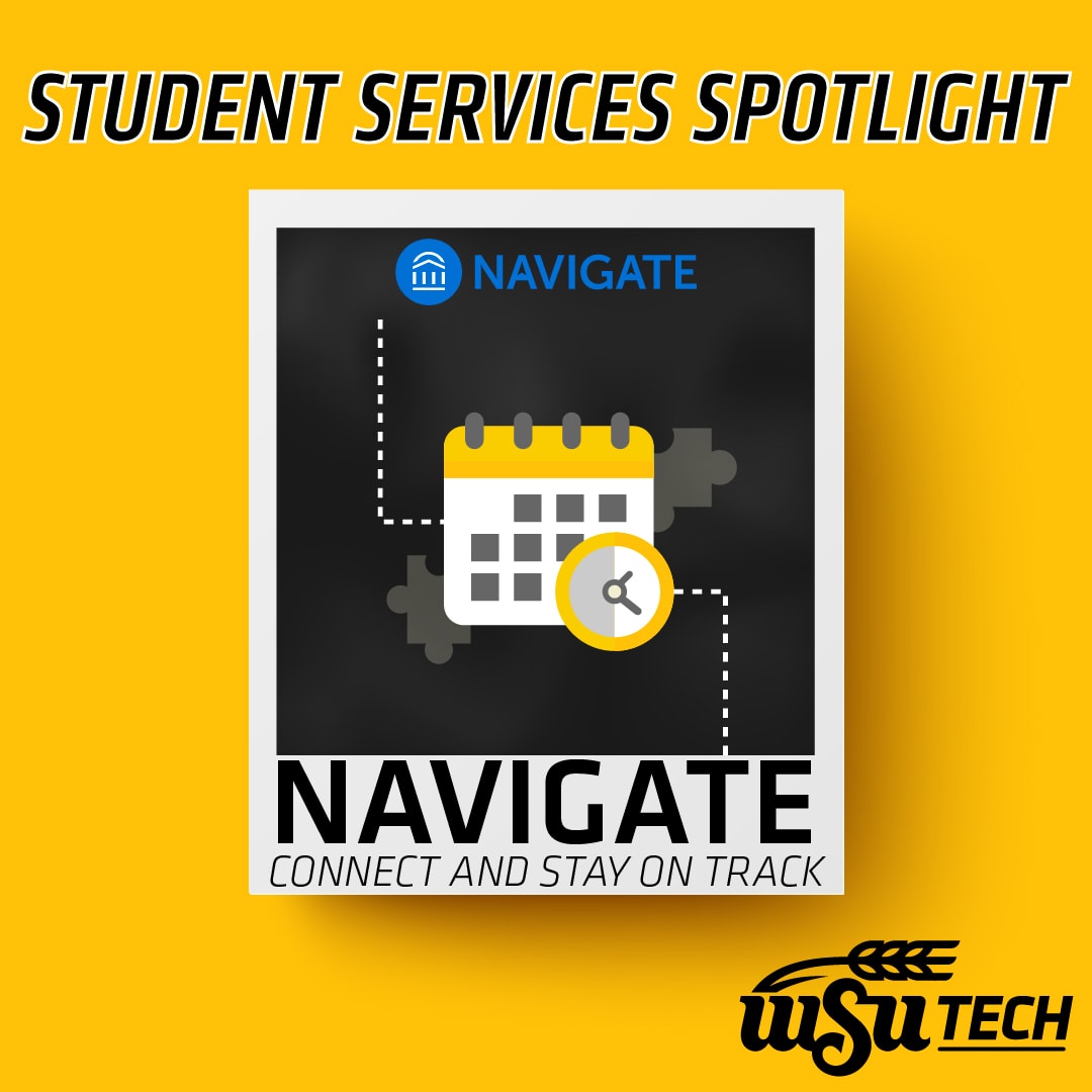 Student Services Spotlight Navigate, Connect and Stay on Track. Picture of a Calendar and Clock