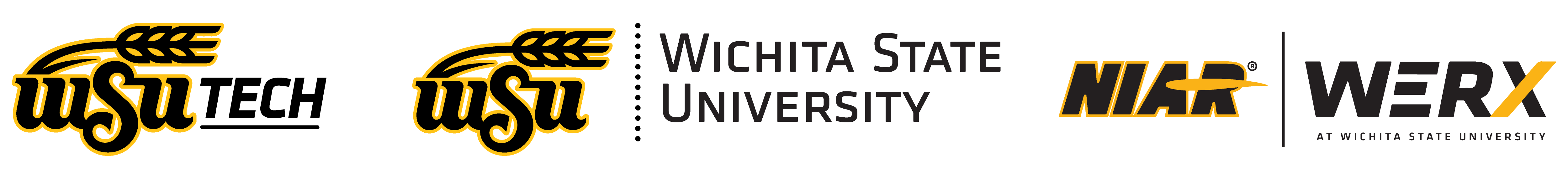 WSU Tech, Wichita State University and NIAR WERX logos