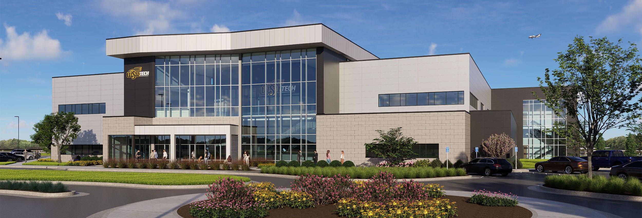 large-architectural-rendering-main-entrance-NCAT-expansion-project-12 WSU Tech NCAT Expansion - Front Entry Zoomed rendering