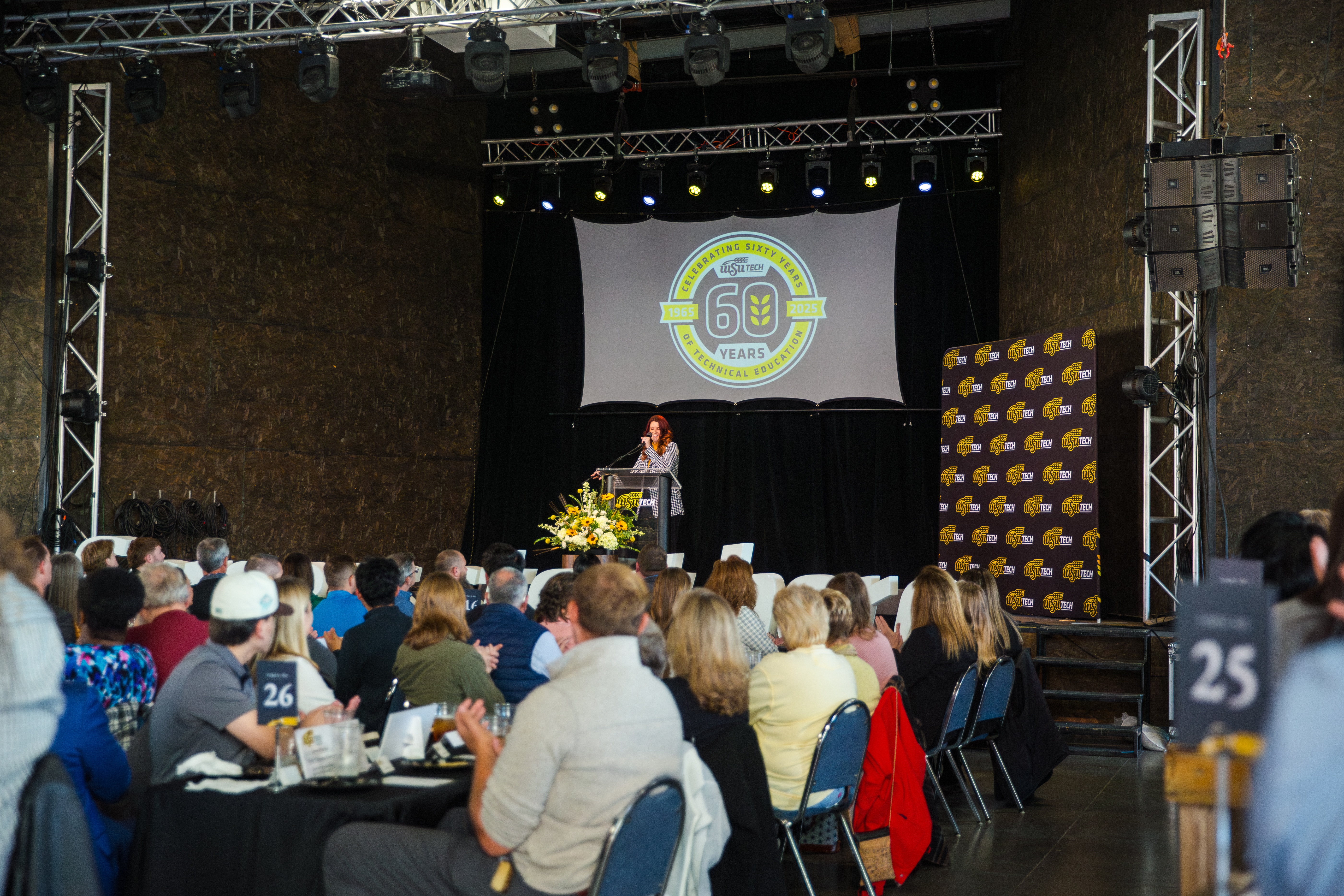 Room full of people sitting at tables at WSU Tech Foundation Luncheon