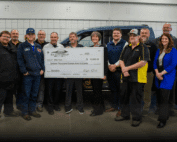 Rusty Eck Ford Invests in WSU Tech Automotive Students with New Contribution - Foundation plus group with check photo